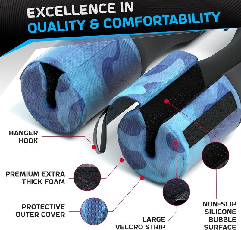 Zenooze Versatile Barbell Squats Pad, Non-Slip Design, 100% Washable, Comfortable Hip Thrust Pad for Barbell - Fits Standard and Olympic Bar - Image 3